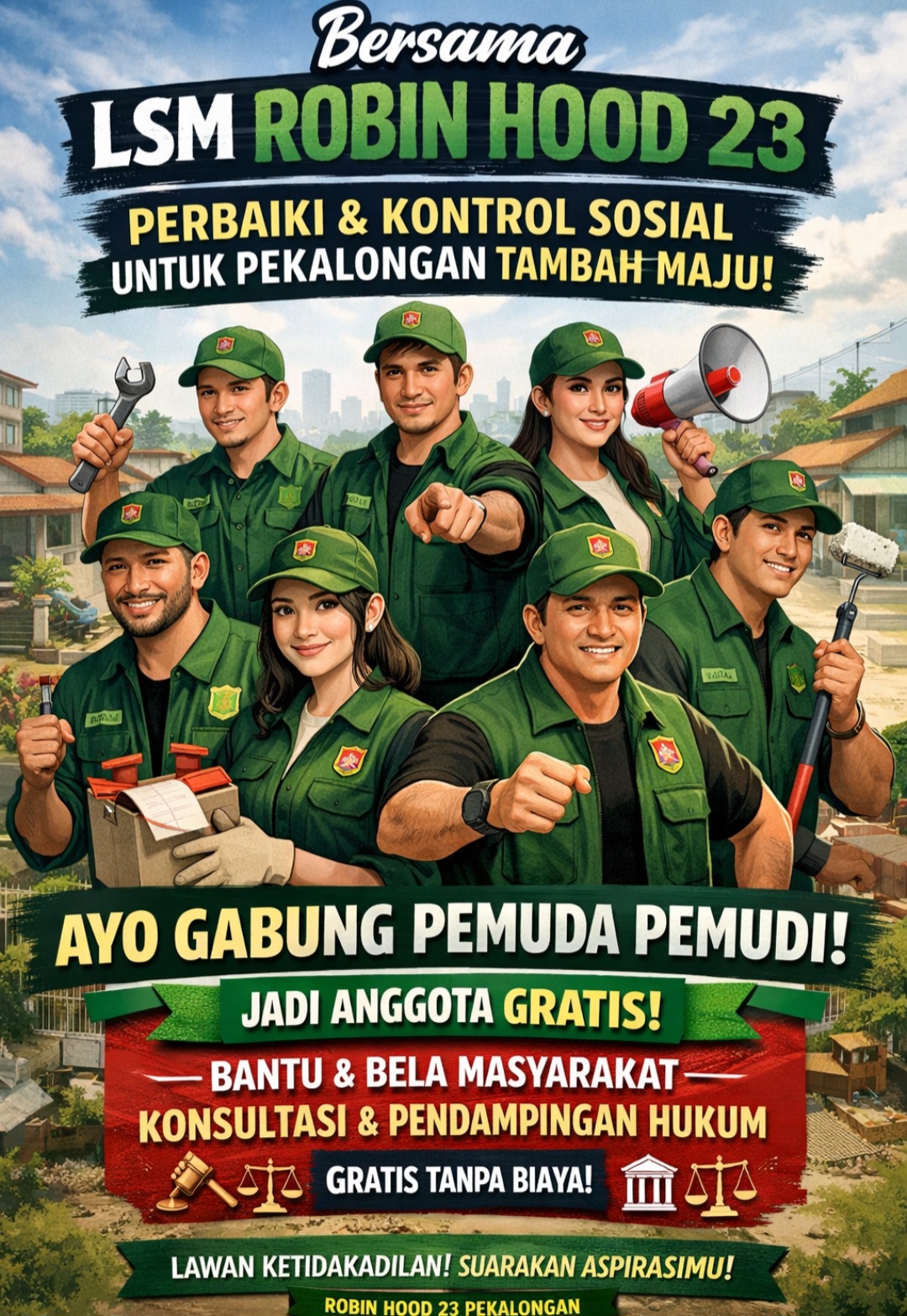 LSM Robin Hood 23 Ajak Pemuda Pemudi Pekalongan Bergabung untuk Perbaikan dan Kontrol Sosial