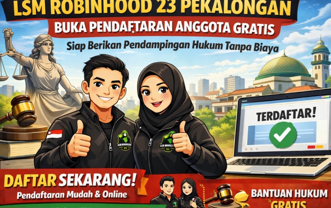 LSM RobinHood 23 Pekalongan Buka Keanggotaan Gratis, Siap Berikan Pendampingan Hukum Tanpa Biaya